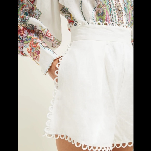 ZIMMERMANN // ALLIA HIGH WAISTED LINEN SHORT - Picture 6 of 7